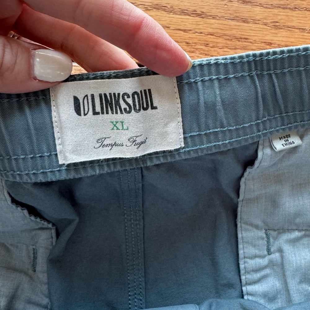 Linksoul Pants Men’s XL Blue Tempus Fugit Chino Casual Golf LS6144 Lightweight - Picture 8 of 12